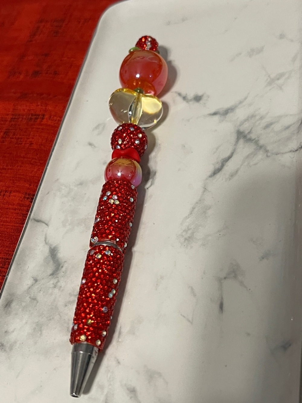 Extended rod Bling Base with clear crystal accents & fancy Beads.